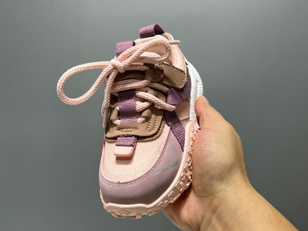 Nike's new tire-soled Velcro children's shoes " pink, purple"
