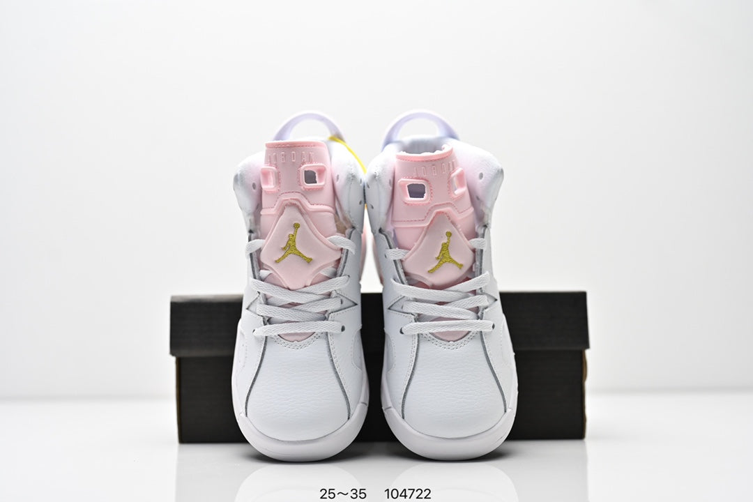 Joe 6 split leather children's shoes "white, pink"