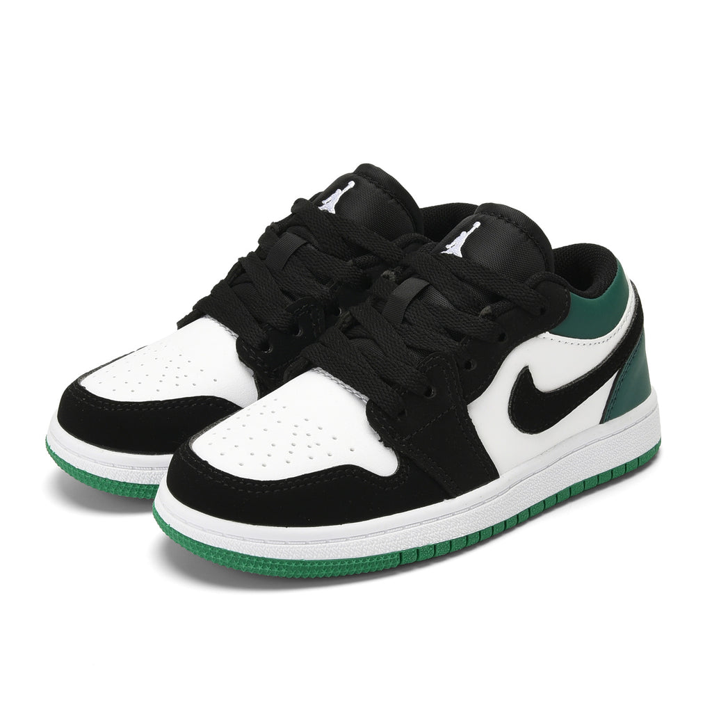Qiaoyi low-top shoelaces" black, white, green"