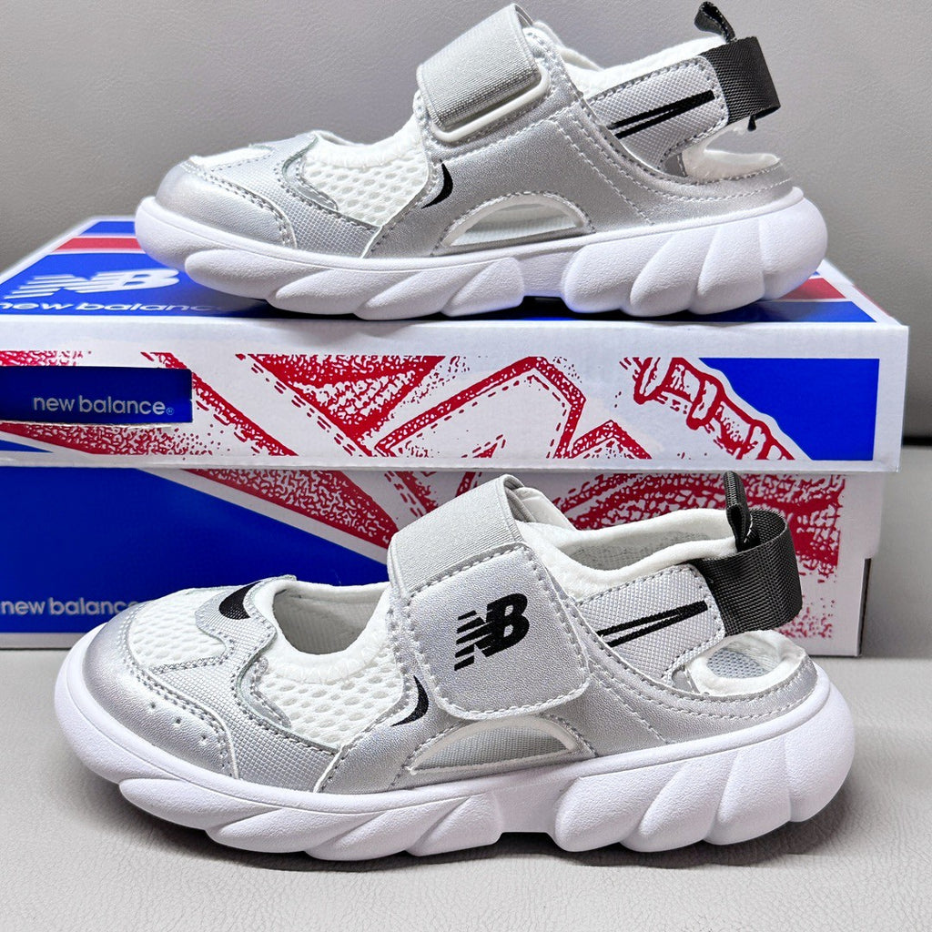 NB920 children's sandals children's beach sandals" white, silver"