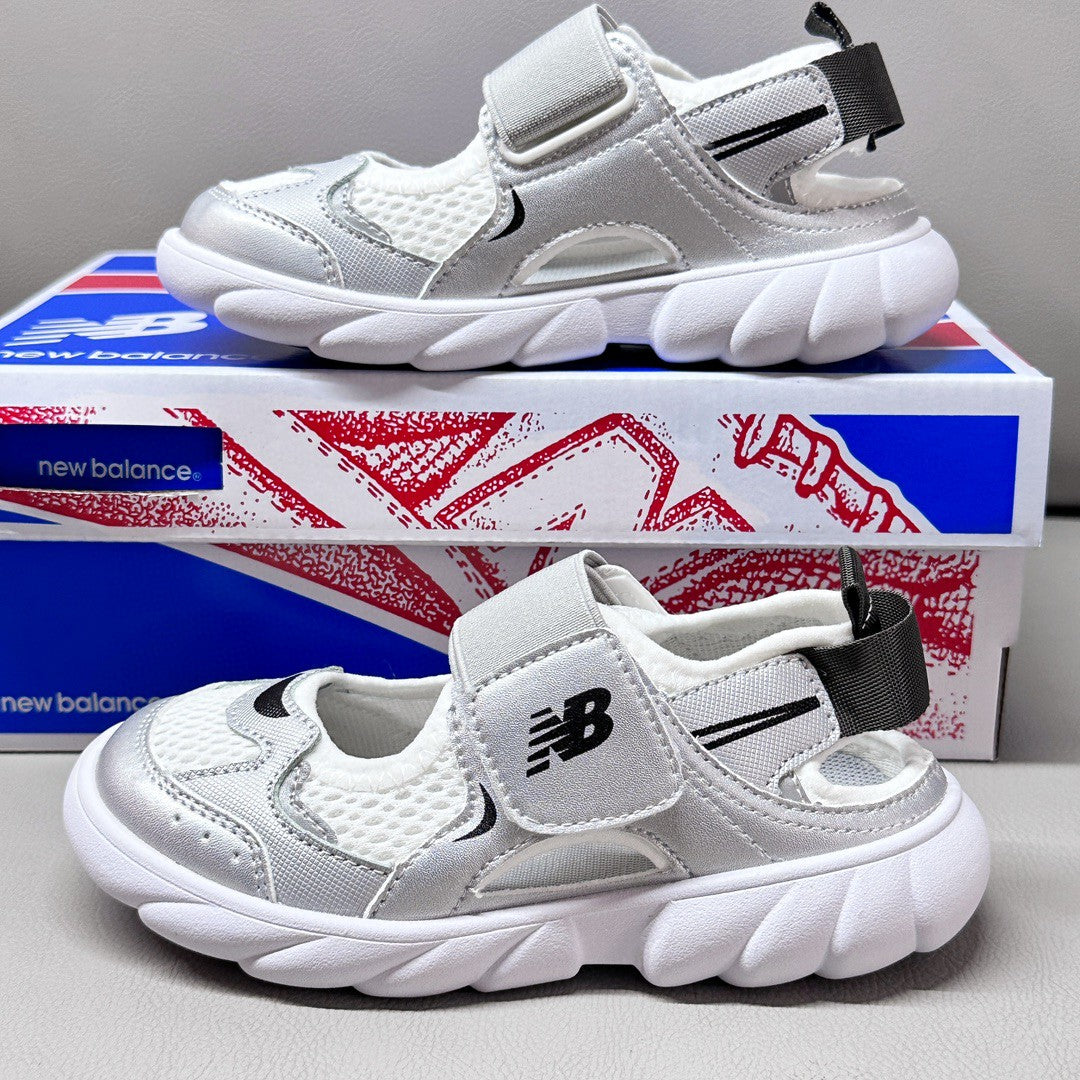 NB920 children's sandals children's beach sandals" white, silver"