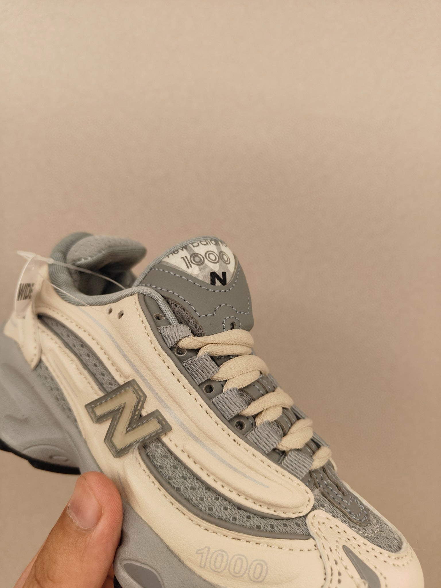 NB1000 lace-up children's shoes" gray, cream"