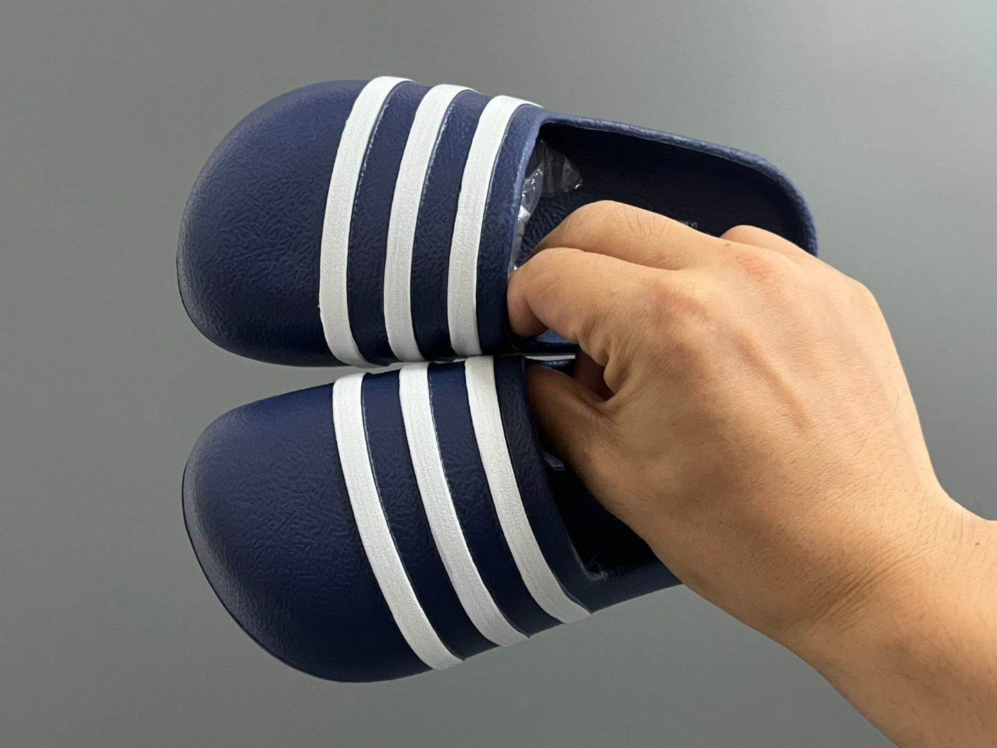 A's new style children's slippers with closed toe cap" Navy"