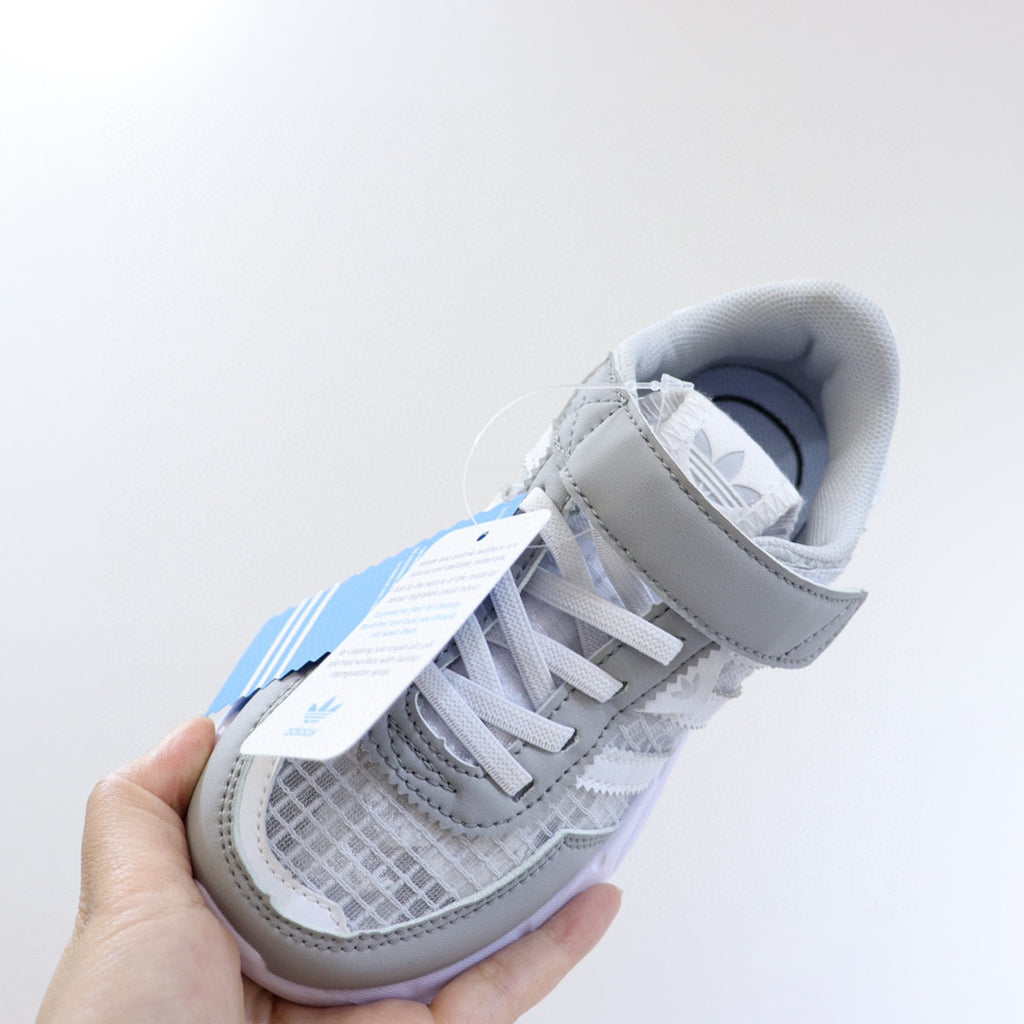 Adidas clover lightweight soft sole" white, gray"