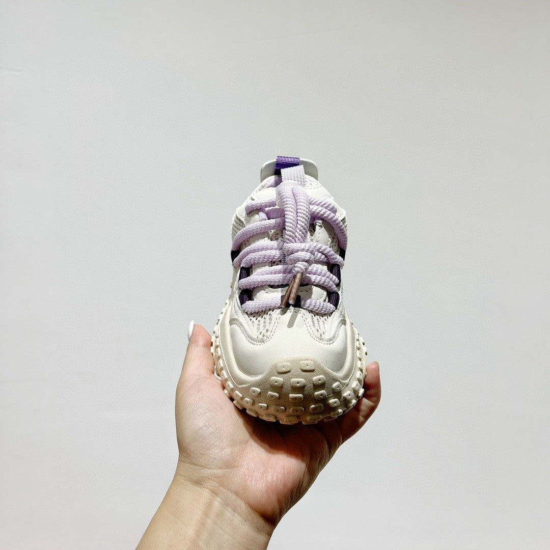 NK mesh drawstring children's tire shoes "cream, Beige, light purple"