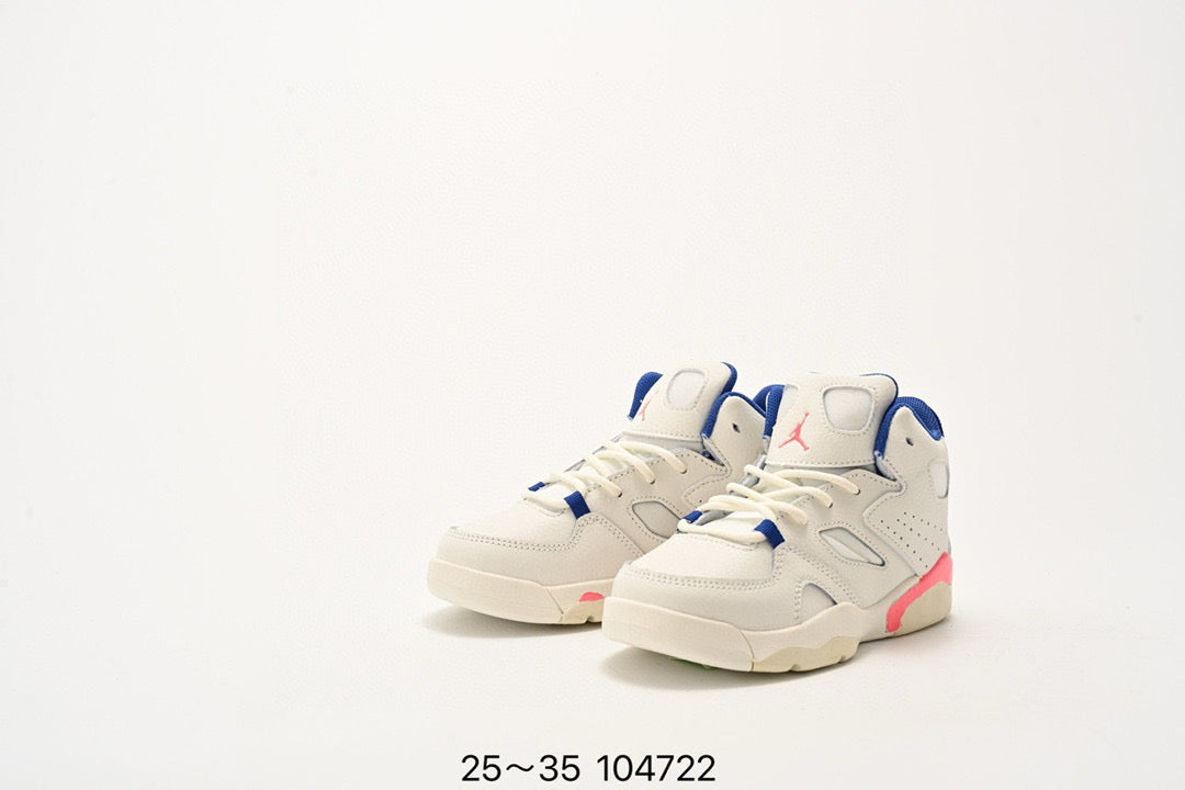 Jordan Fltclb91 series basketball shoes" white, blue, pink"