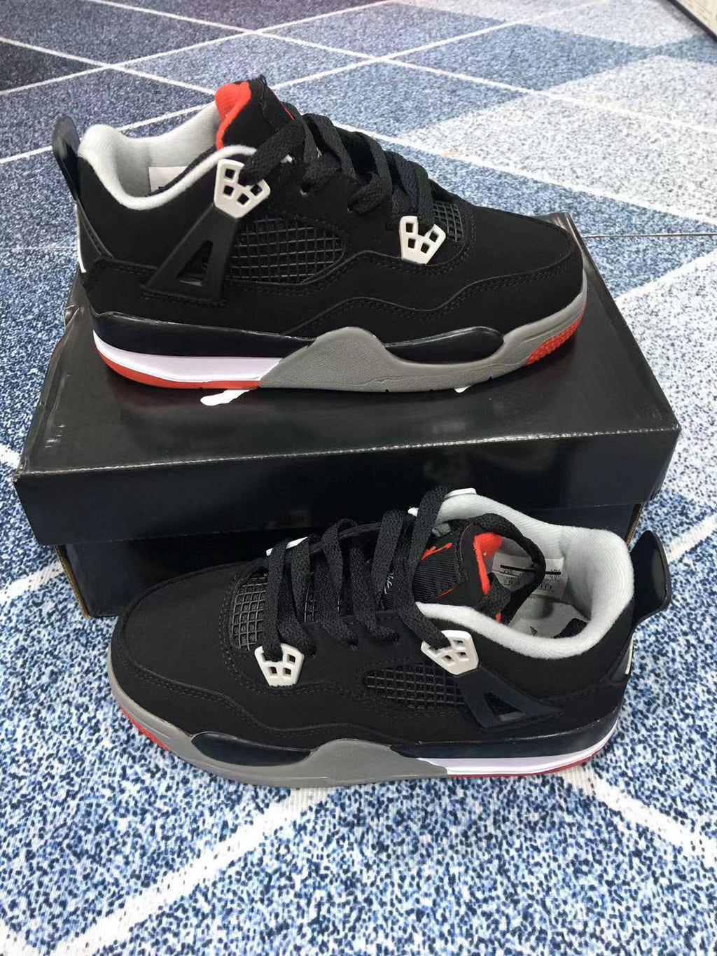 Jordan 4 children's sports shoes" black"