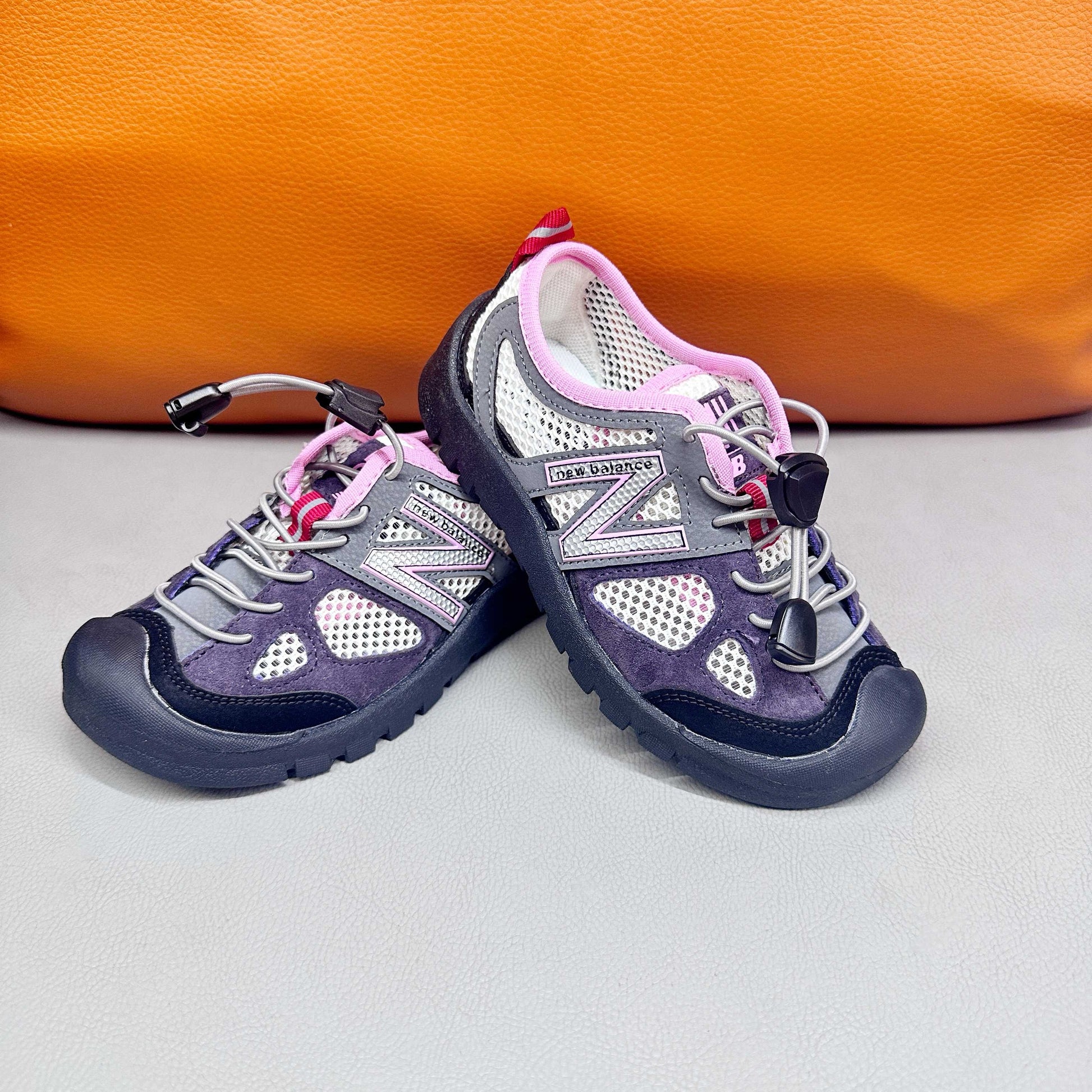 N530 MIUMIU Stream Sandals" Purple and white mesh, gray"