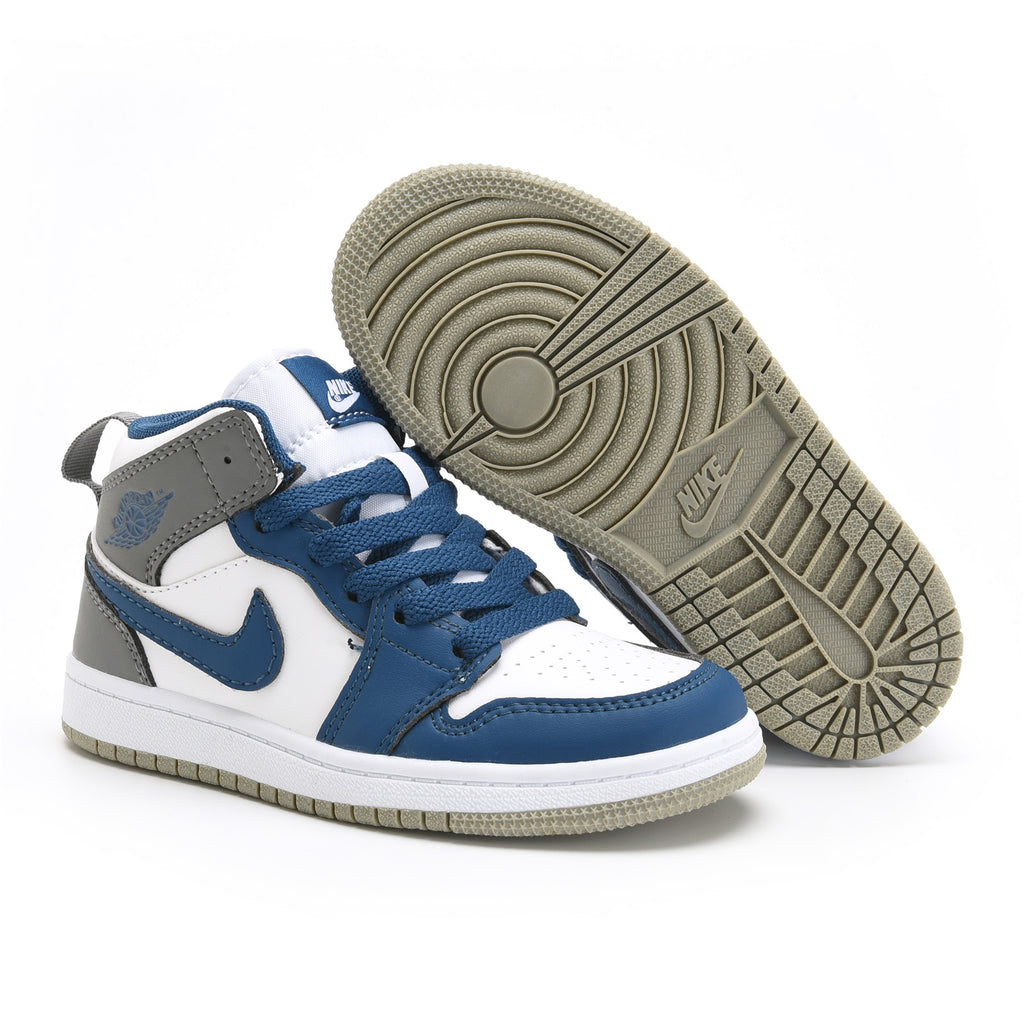 AJ-112" white, blue, gray"