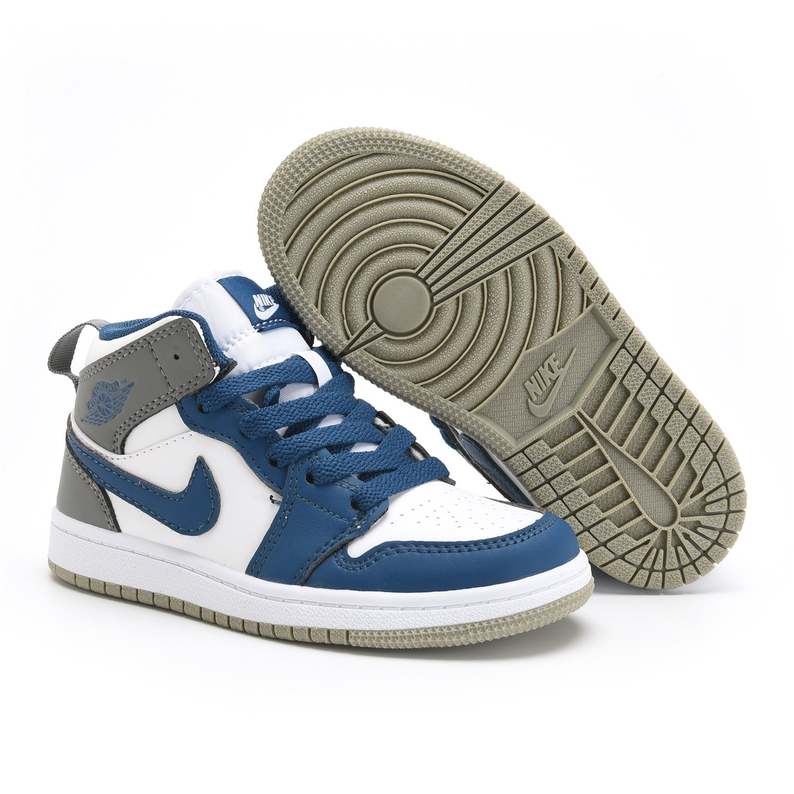 AJ-112" white, blue, gray"