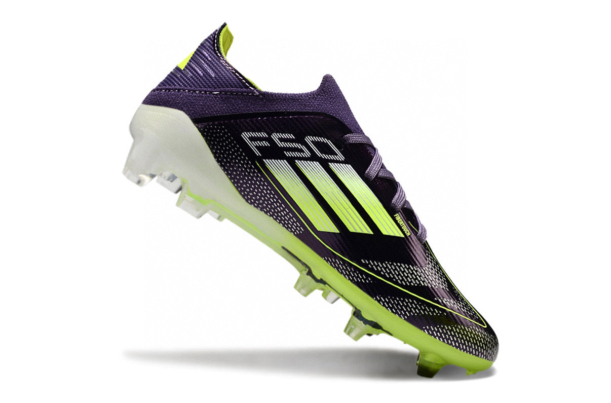 Adidas F50 knitted waterproof football shoes" purple, green"
