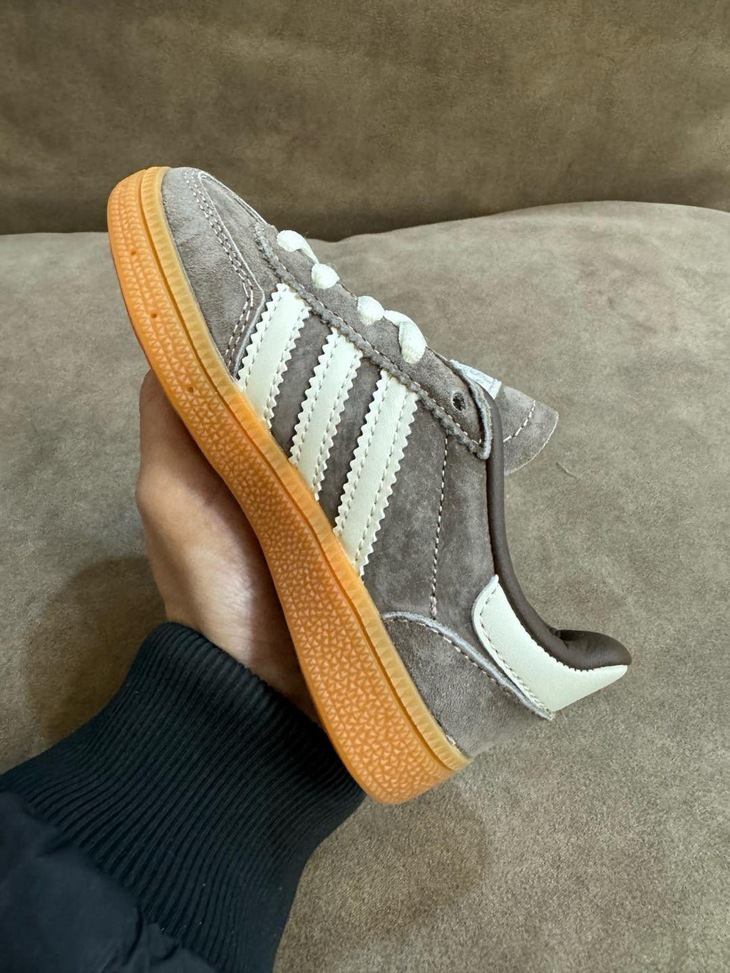 Adidas training 3 generation pig leather children's shoes" gray"