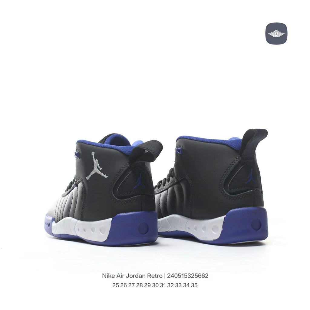 Jordan Retro-combat basketball shoes " black, blue"
