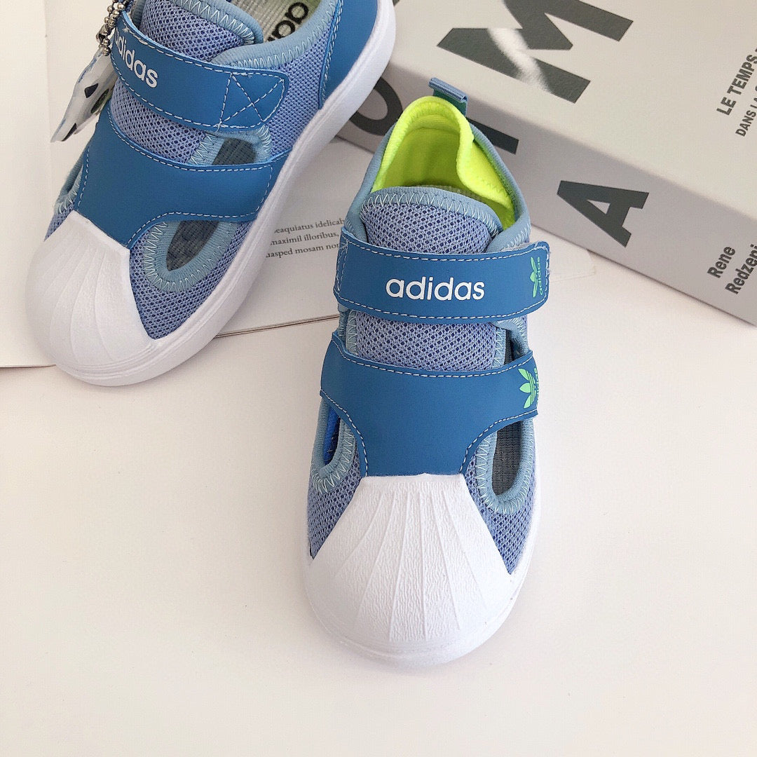 Adidas Baotou shell toe Bingdundun" light blue, darker blue"