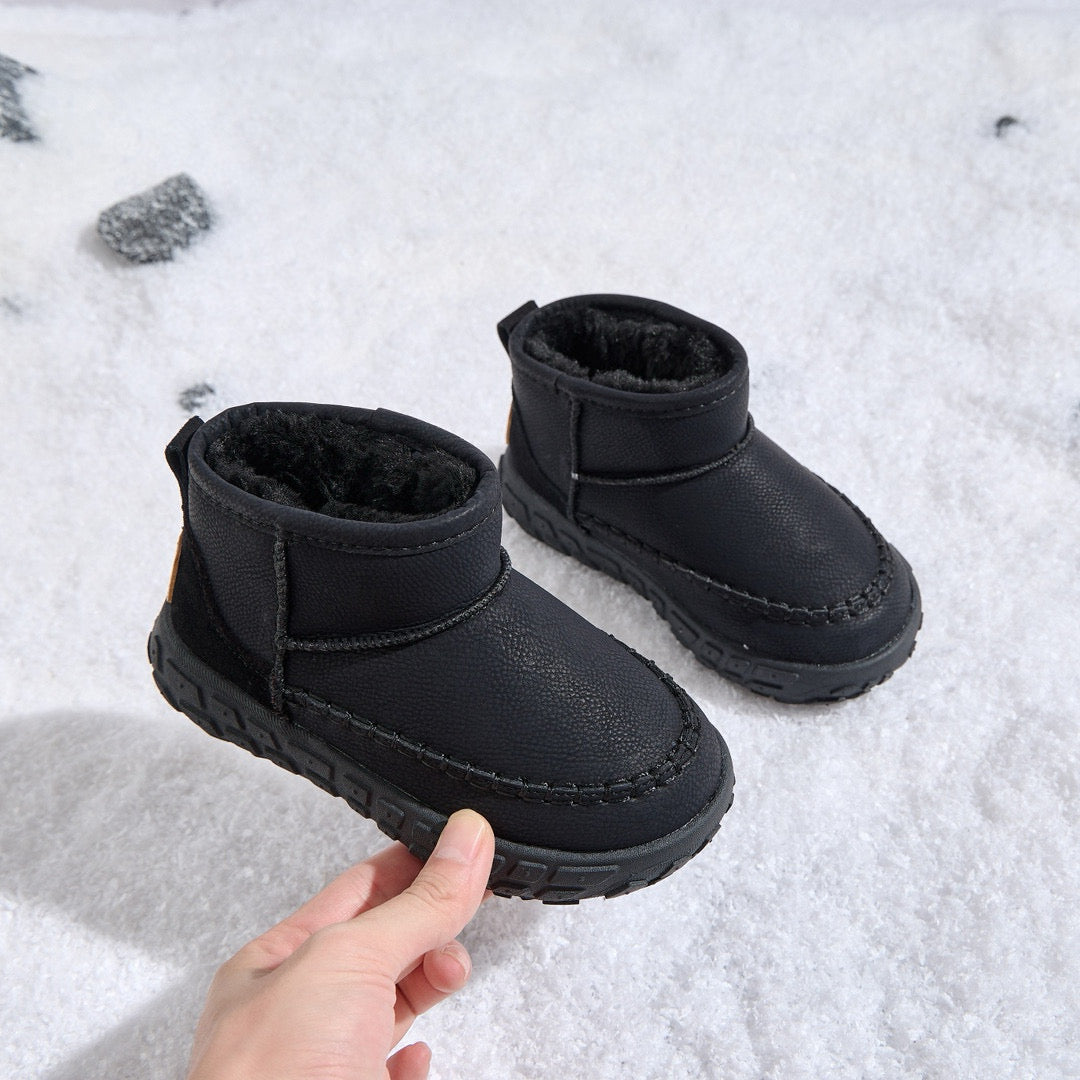 U-GG tire bottom snow boots" black"