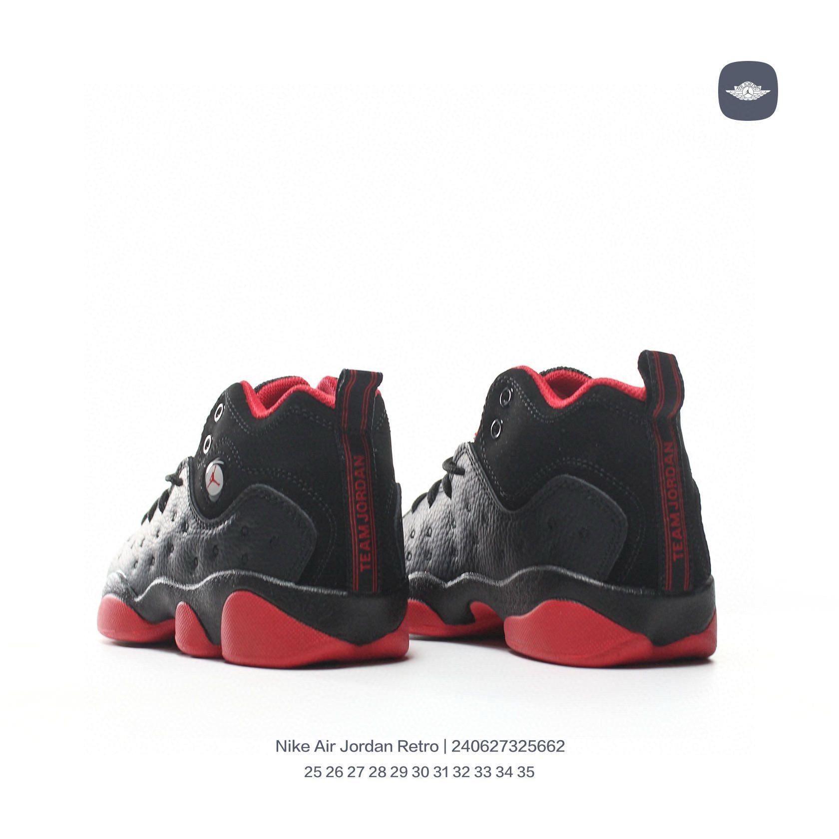 AJ13-1/split leather'  black, red"