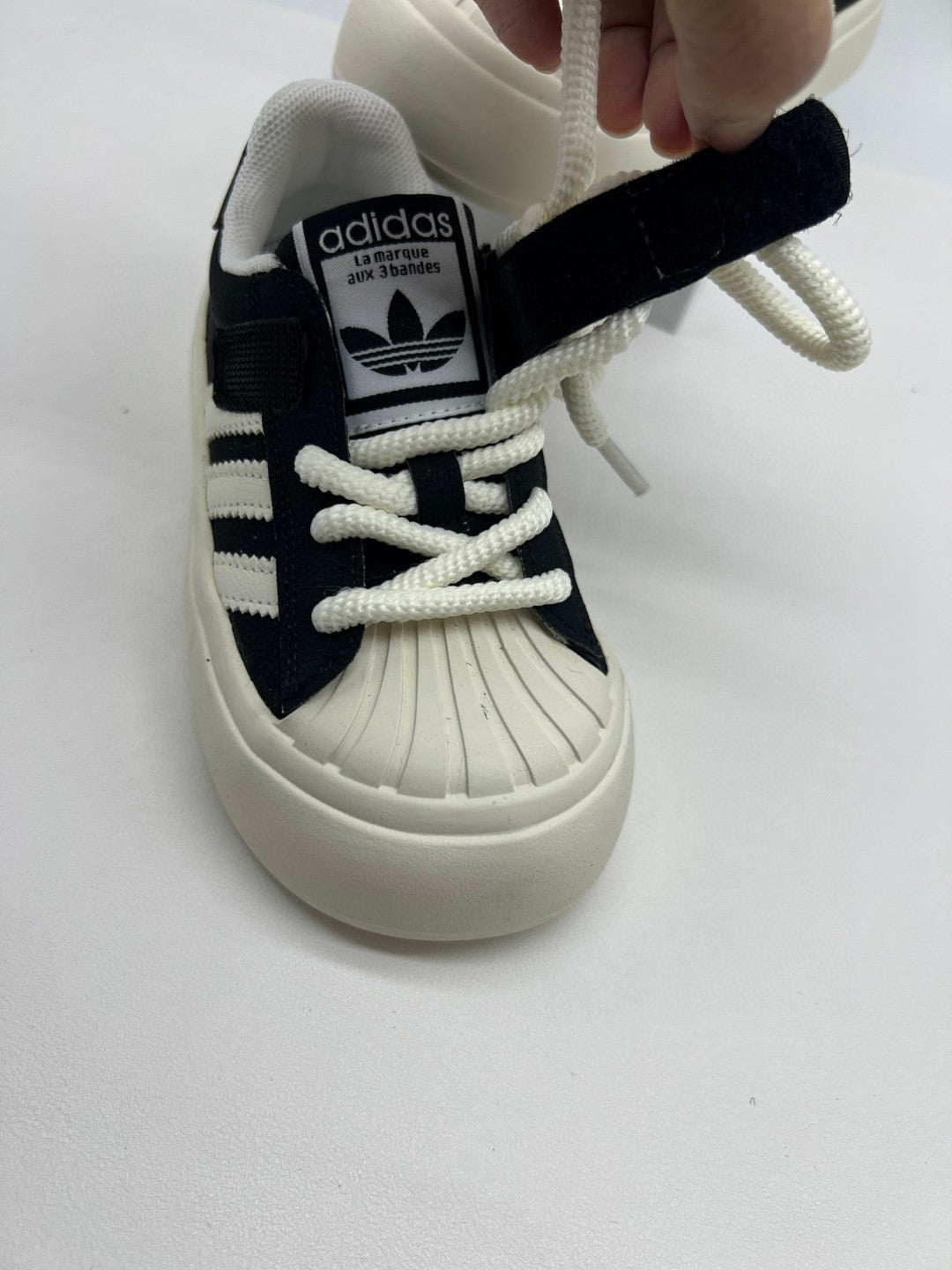 Adidas cute shell toe spring soft bottom sneakers " black"
