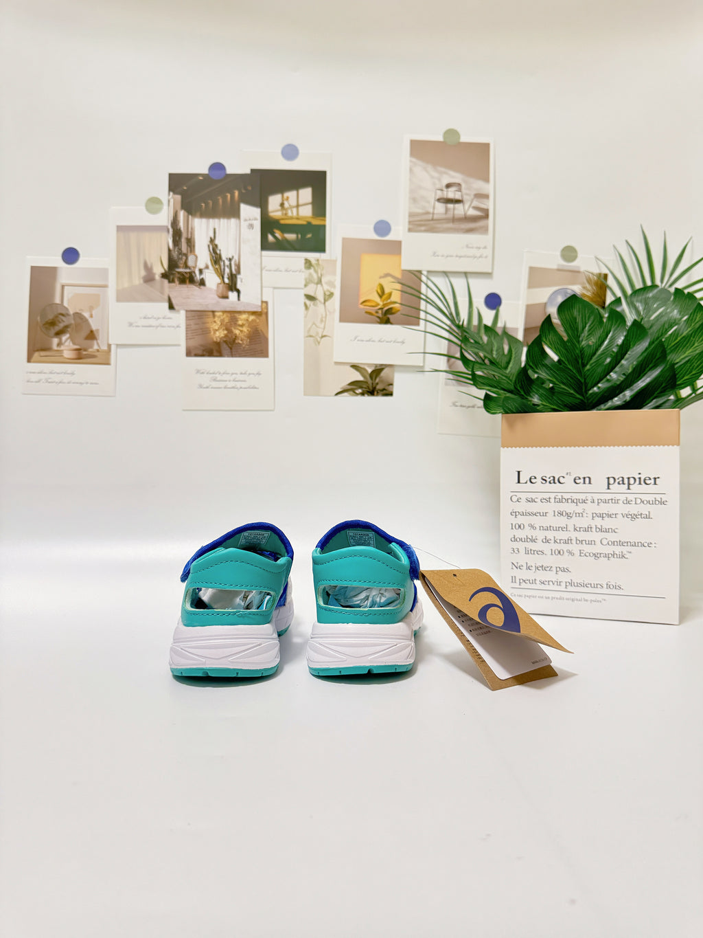 YSS new Velcro sandals "blue and turquoise"