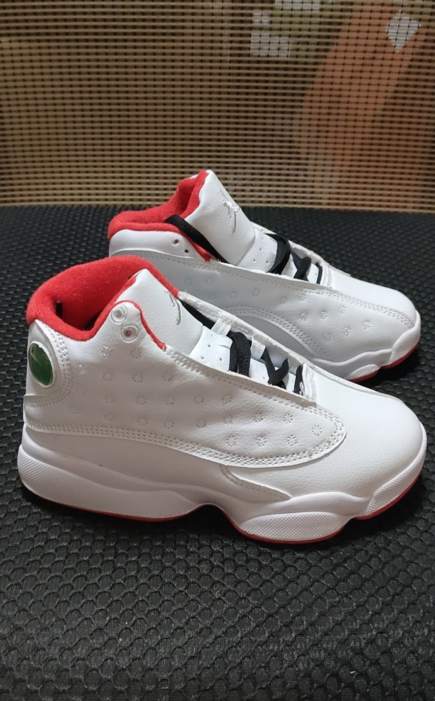 Joe 13 high top children's shoes" white, red"