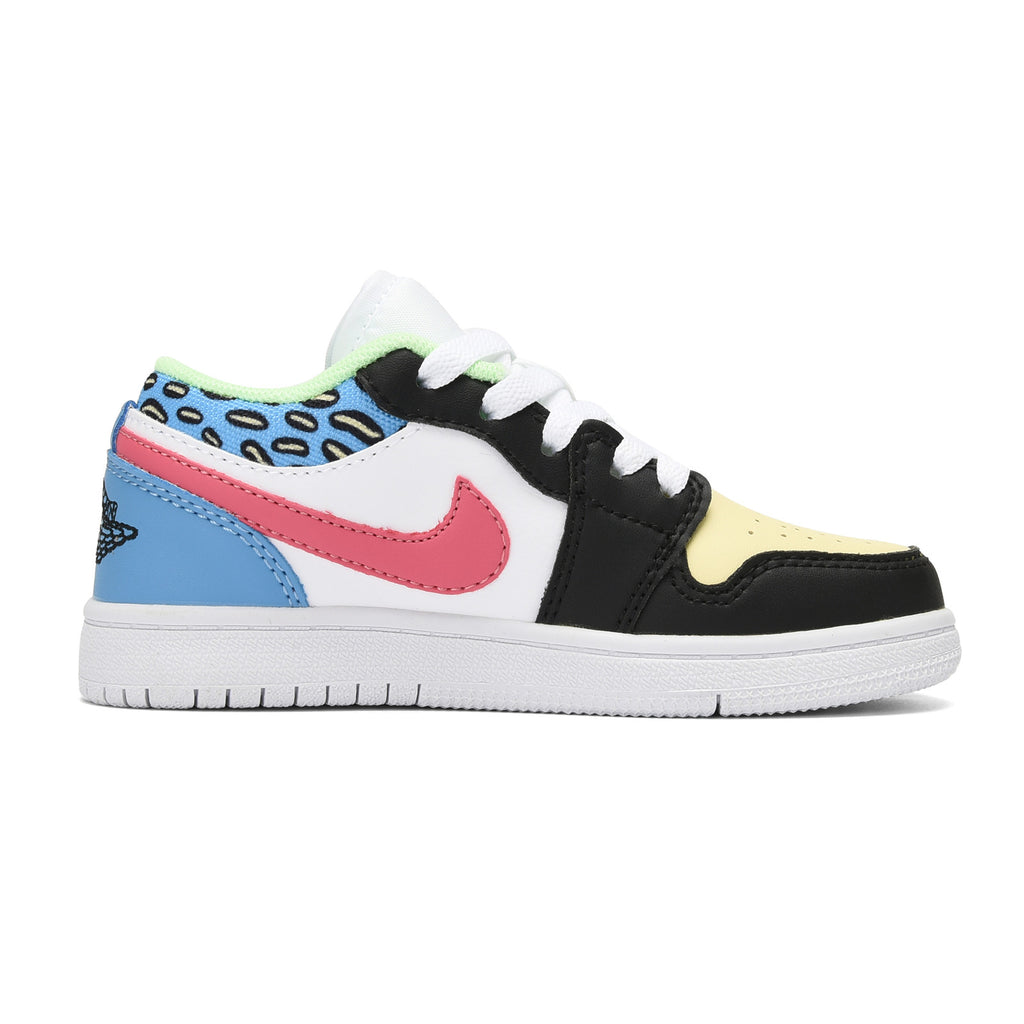 Qiaoyi low-top shoelaces" white, black, yellow, blue"