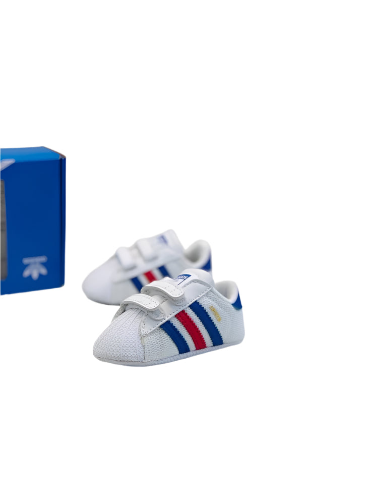 Adidas baby shoes" white, blue"
