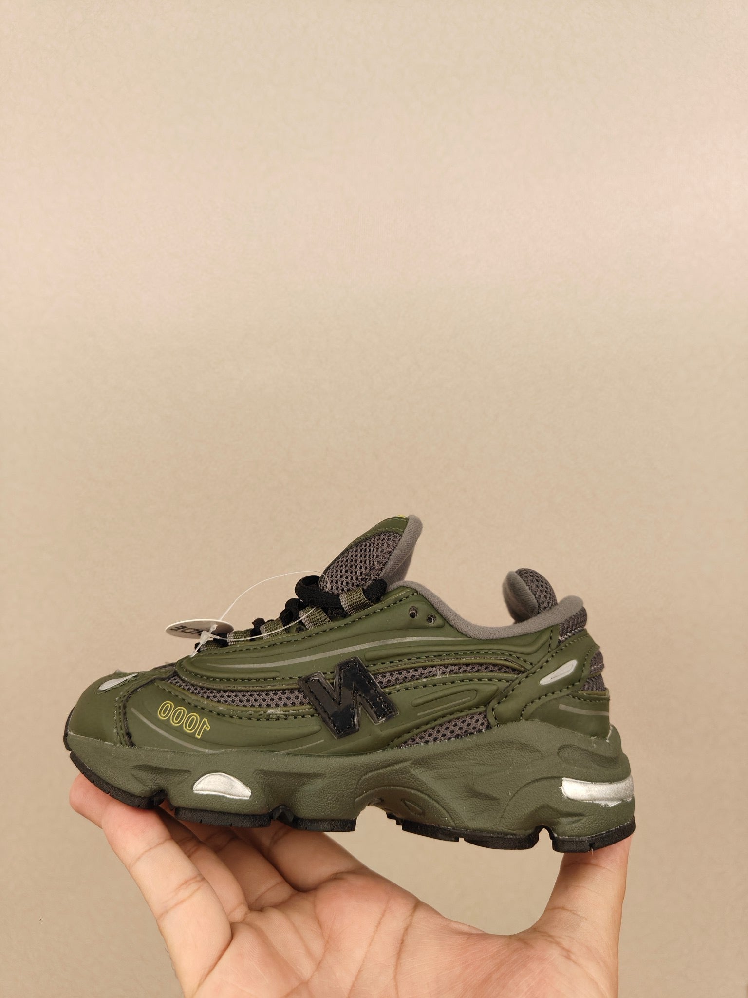 NB1000 lace-up children's shoes" olive green"