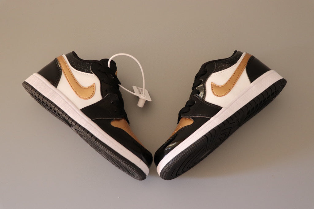 Joe 1 original low-top sneakers" dark, white, Gold"