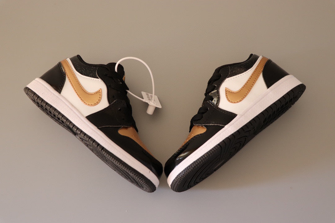 Joe 1 original low-top sneakers" dark, white, Gold"