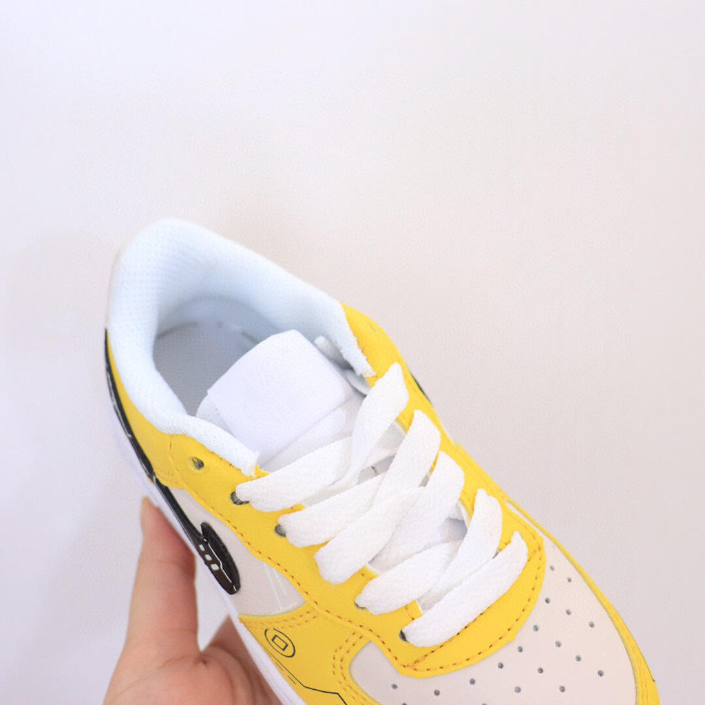 Air Force low-top lace-up sneakers" yellow, white"