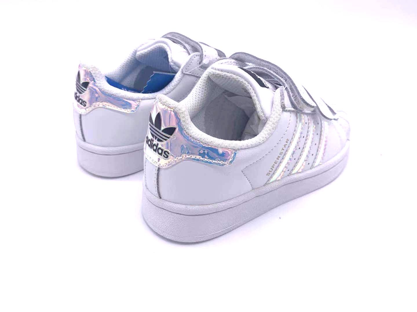 Adidas classic shell toe children's shoes" white, pink"