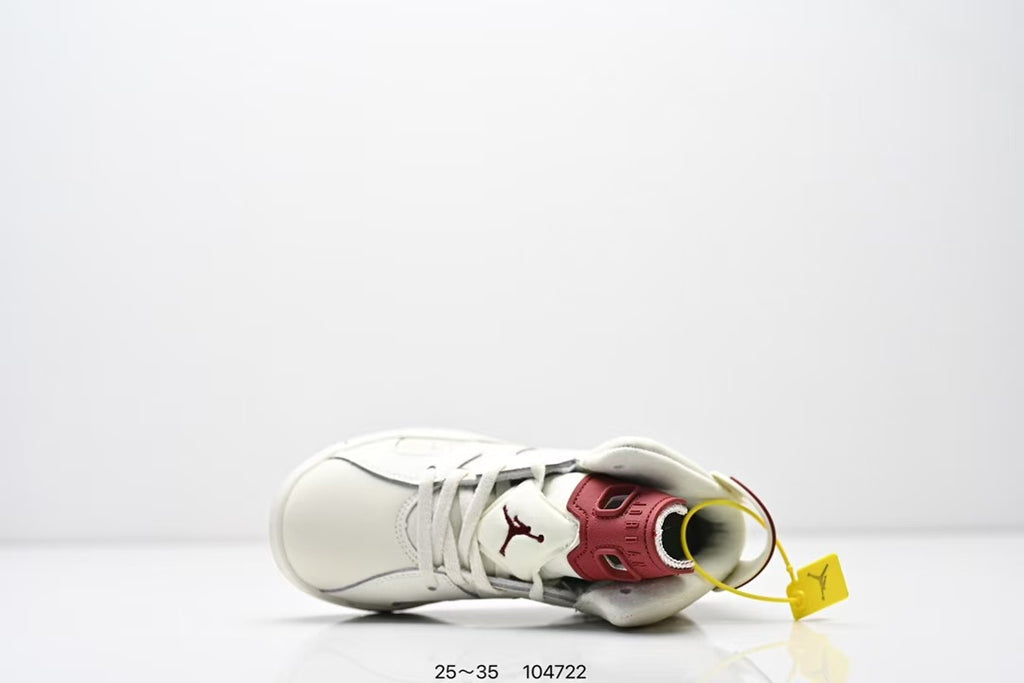 Joe 6 split leather children's shoes "white, burgundy"