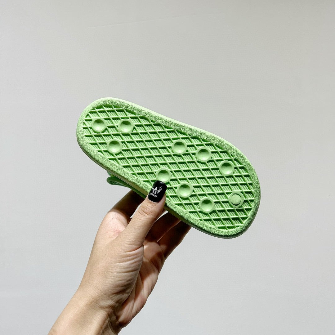 Adidas clover soft thick sole detachable two-wear children's sandals" green"