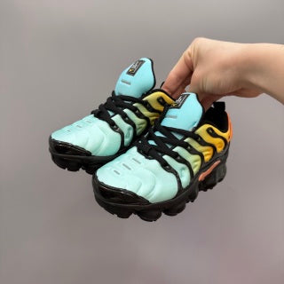 Nike AIR MAX plus full-length air cushion" light blue, yellow,& orange"