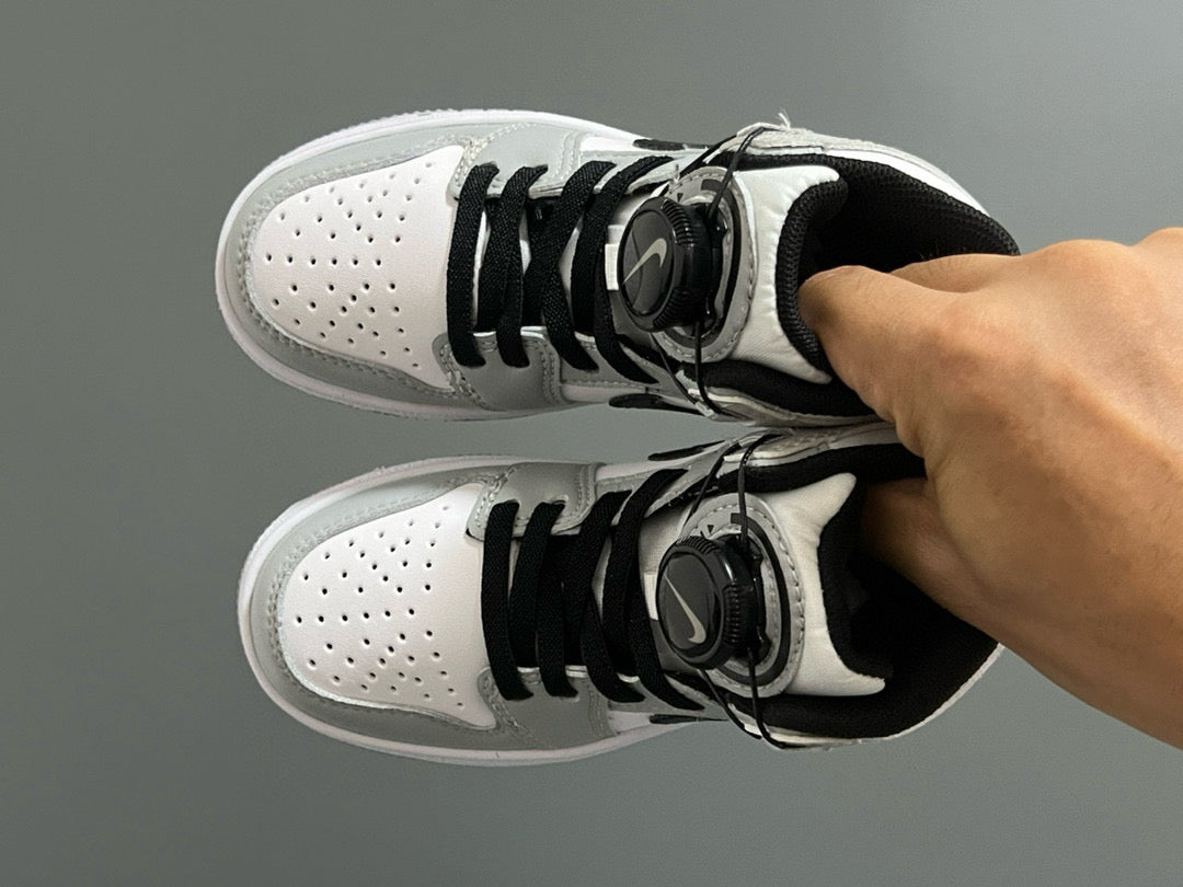 Joe 1 Zhongbang lock children's sports shoes" white, gray"