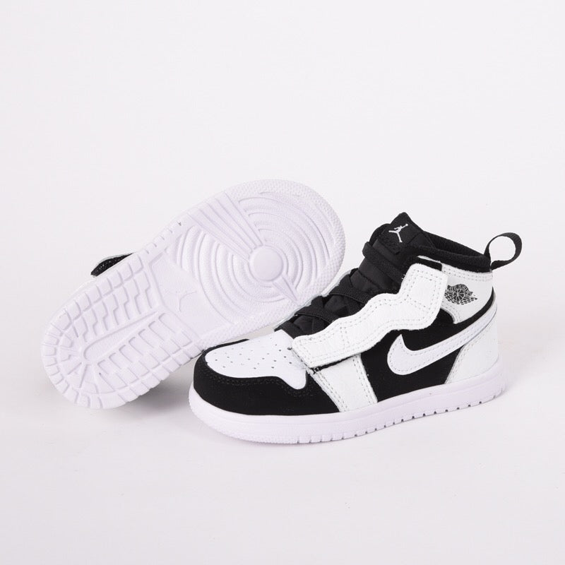 Jordan high top elastic band"  white, black"