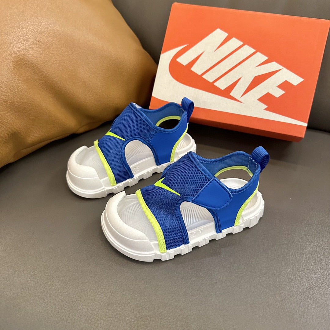 NK cute little closed toe mesh sandals" blue"