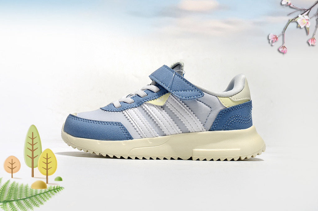 Adidas single buckle elastic band" white, blue"