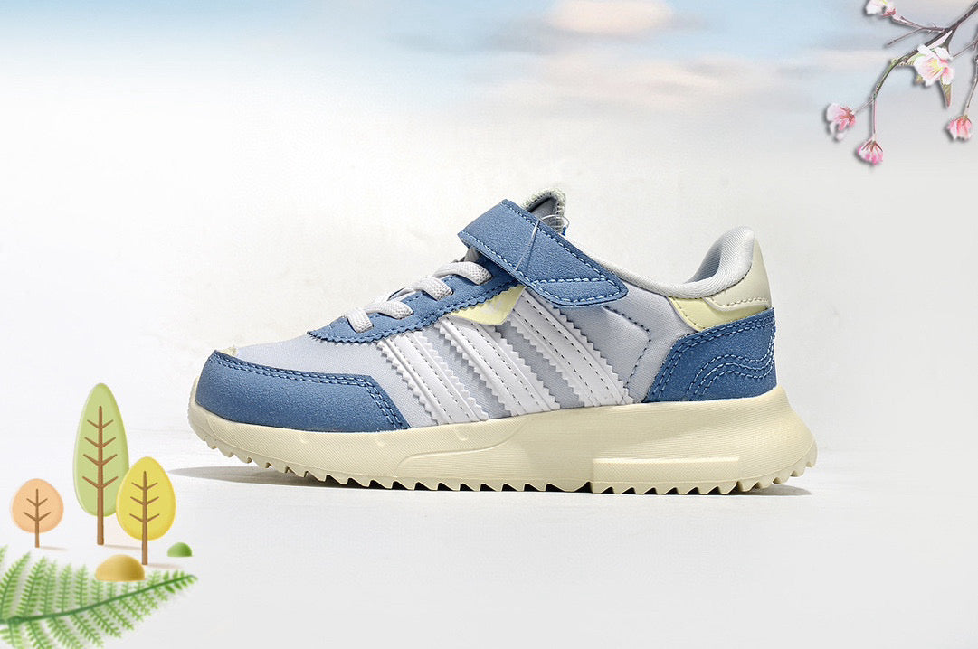 Adidas single buckle elastic band" white, blue"