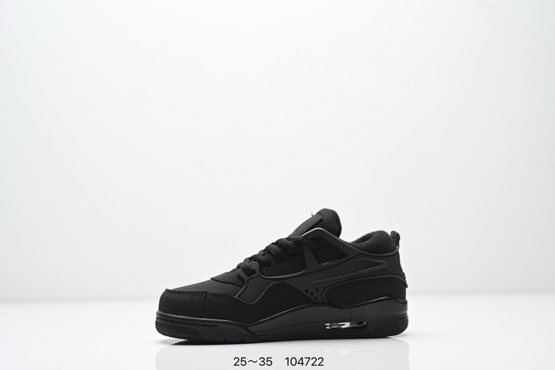 Jordan 4 low-top air cushion basketball shoes" black"