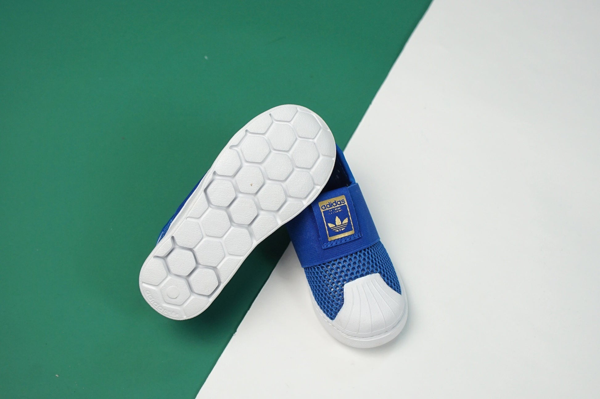 AD one-step soft shell mesh bandage shoes" sky blue"