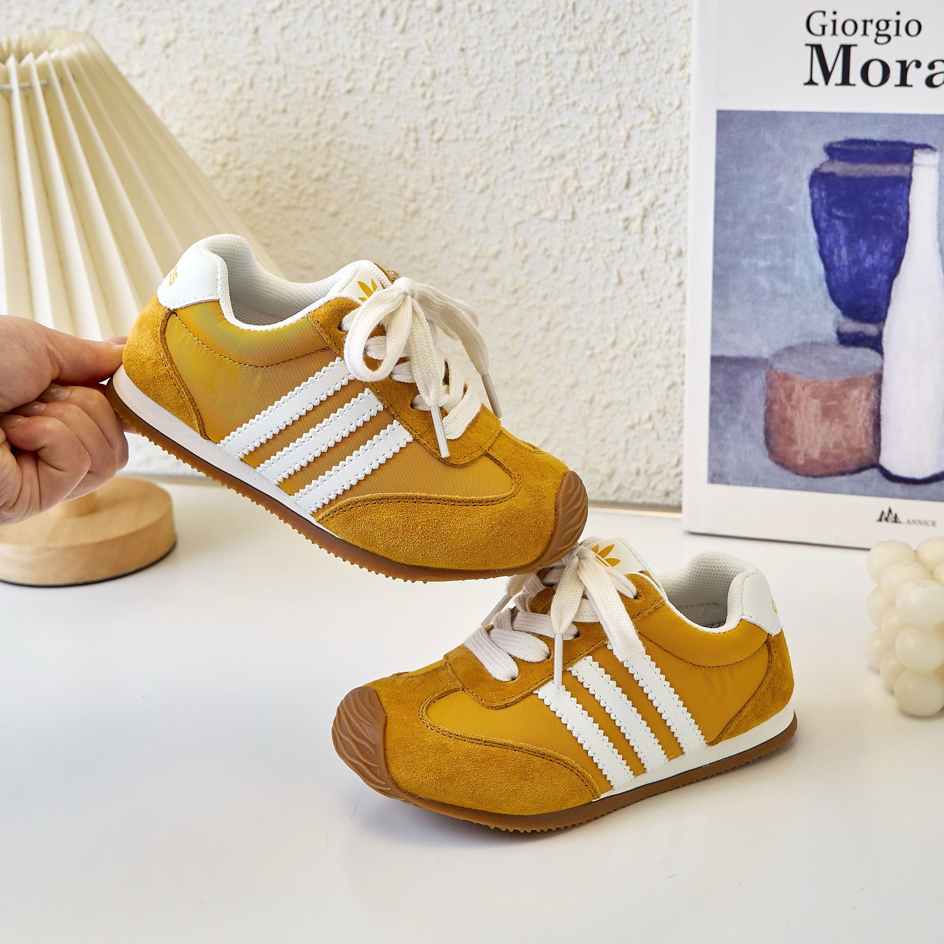 Adidas Agande training shoes" mustard yellow, white"