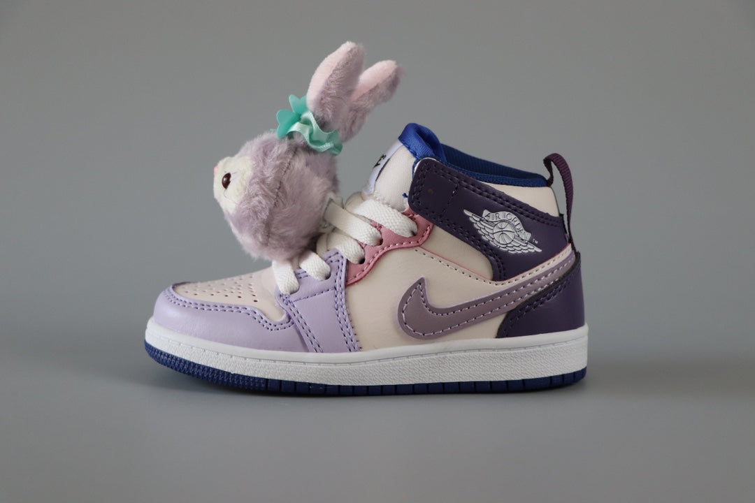 AJ-89 " light and darker purple, cream"