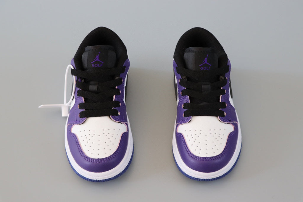 Joe 1 original low-top sneakers" White, black, purple"