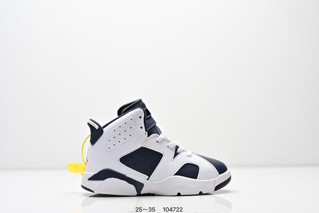 Joe 6 split leather children's shoes "white, Navy"