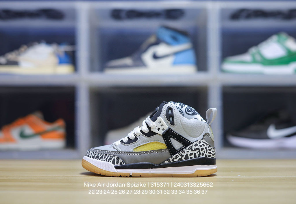 Jordan 3.5 3D Embossed Children's Shoes " Gray, white, black"