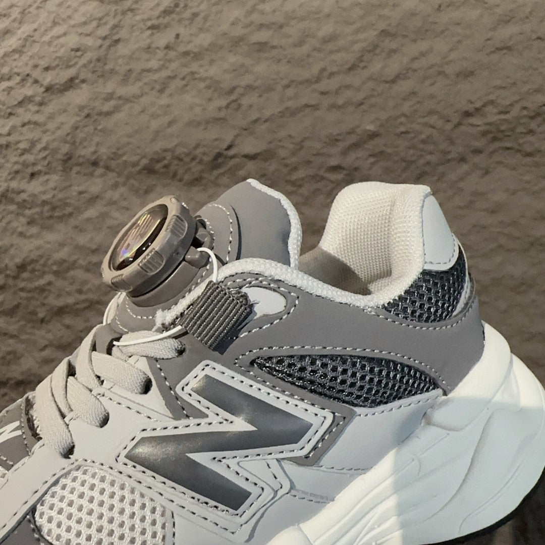 NB9060 rotating button children's shoes" gray"