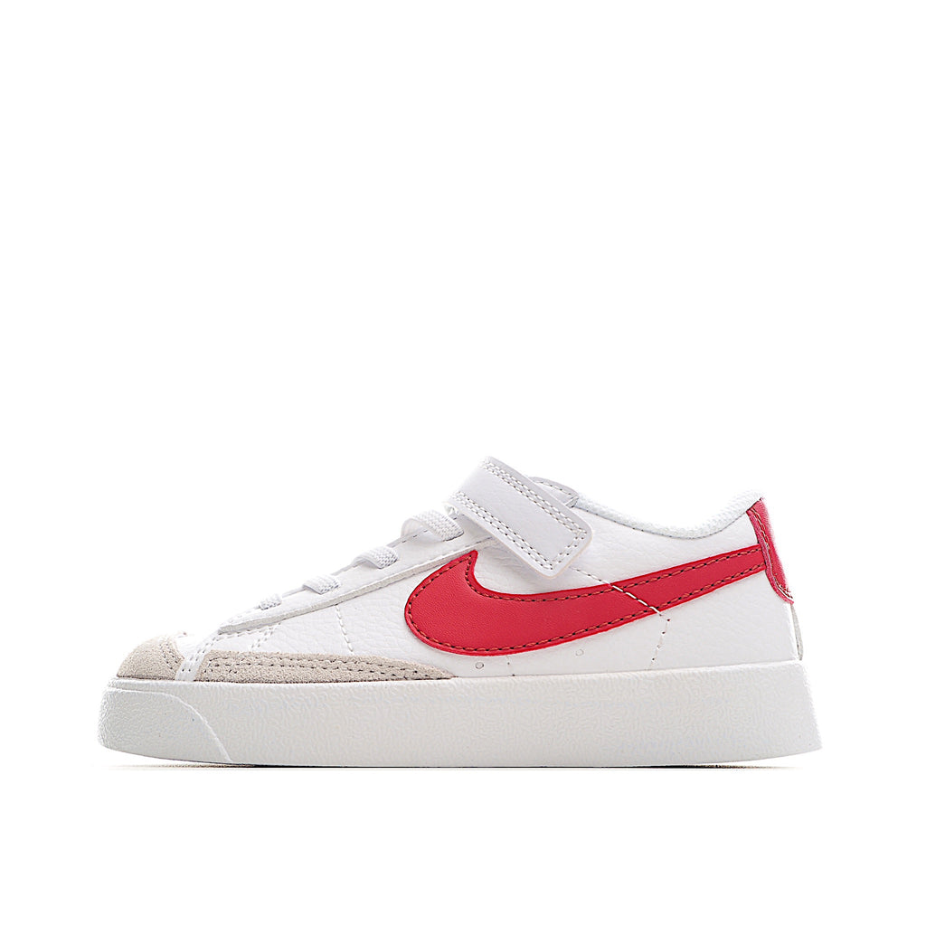 Trail Blazers Velcro Low-Top Kids Sneakers" white, red"