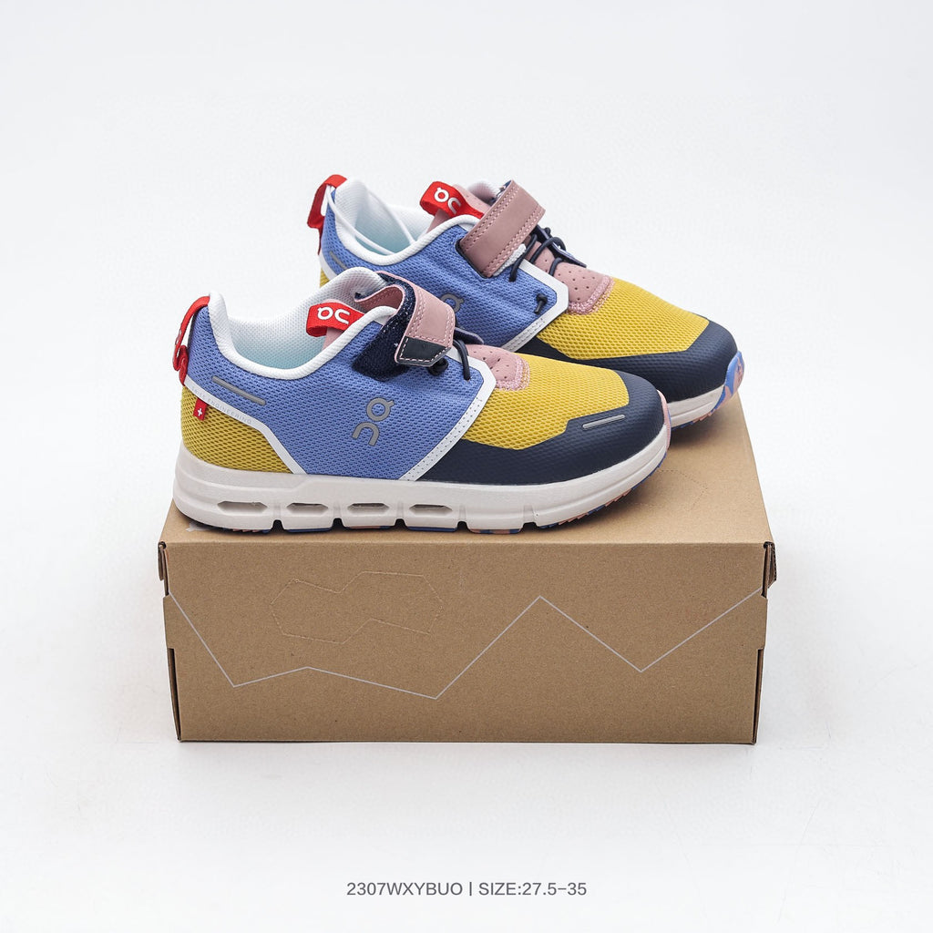 ON Cloud running comprehensive sports shoes "  yellow, navy"