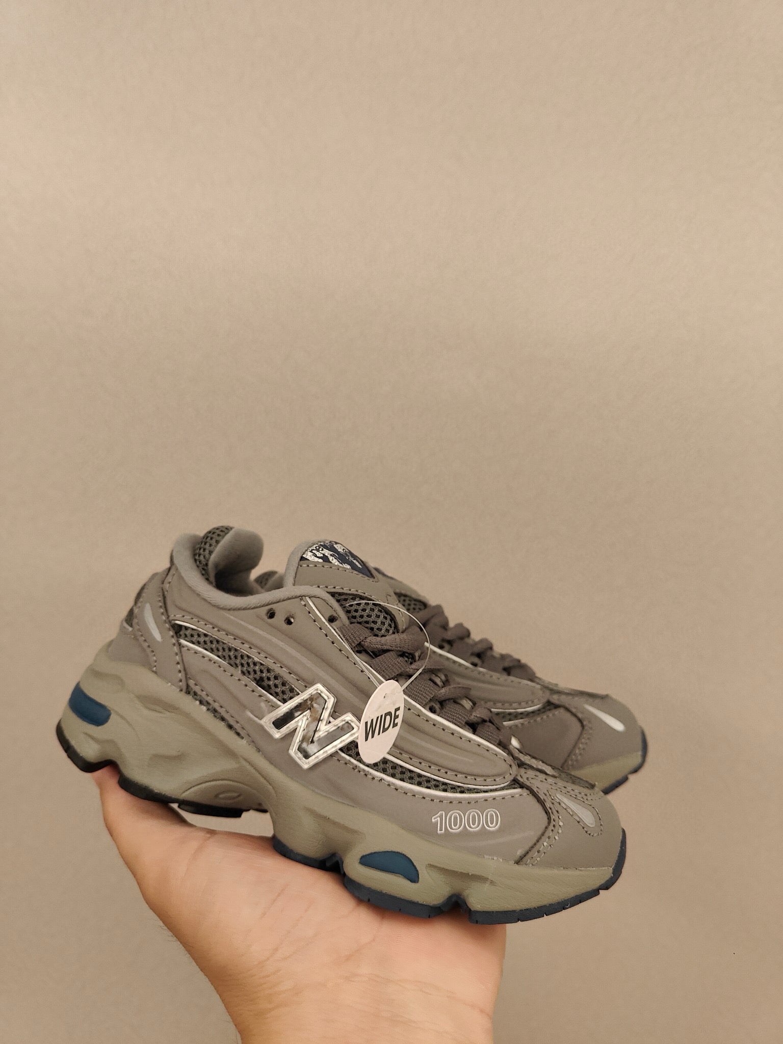 NB1000 lace-up children's shoes" gray"