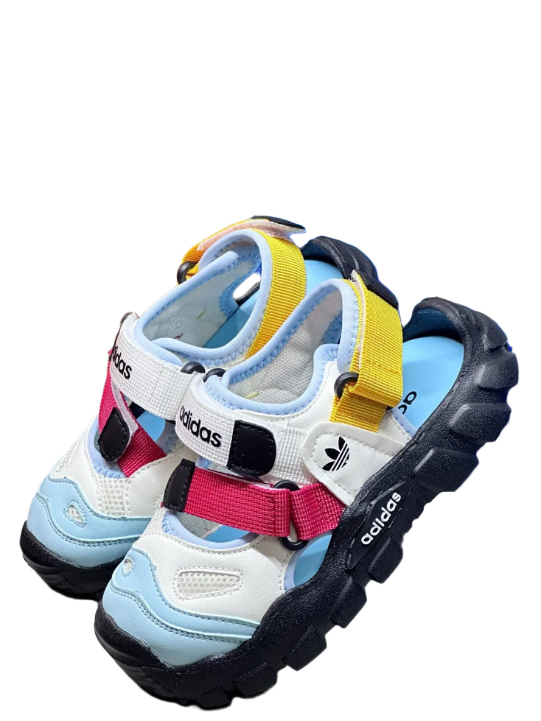 Adidas children's conch beach sandals" white, blue"